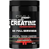 GMU SPORT Creatine Monohydrate Powder – Fruit Punch | 50 Servings | 5g Micronized Creatine per Scoop | Strength, Recovery & Muscle Builder | Delicious Drink Mix for Men & Women