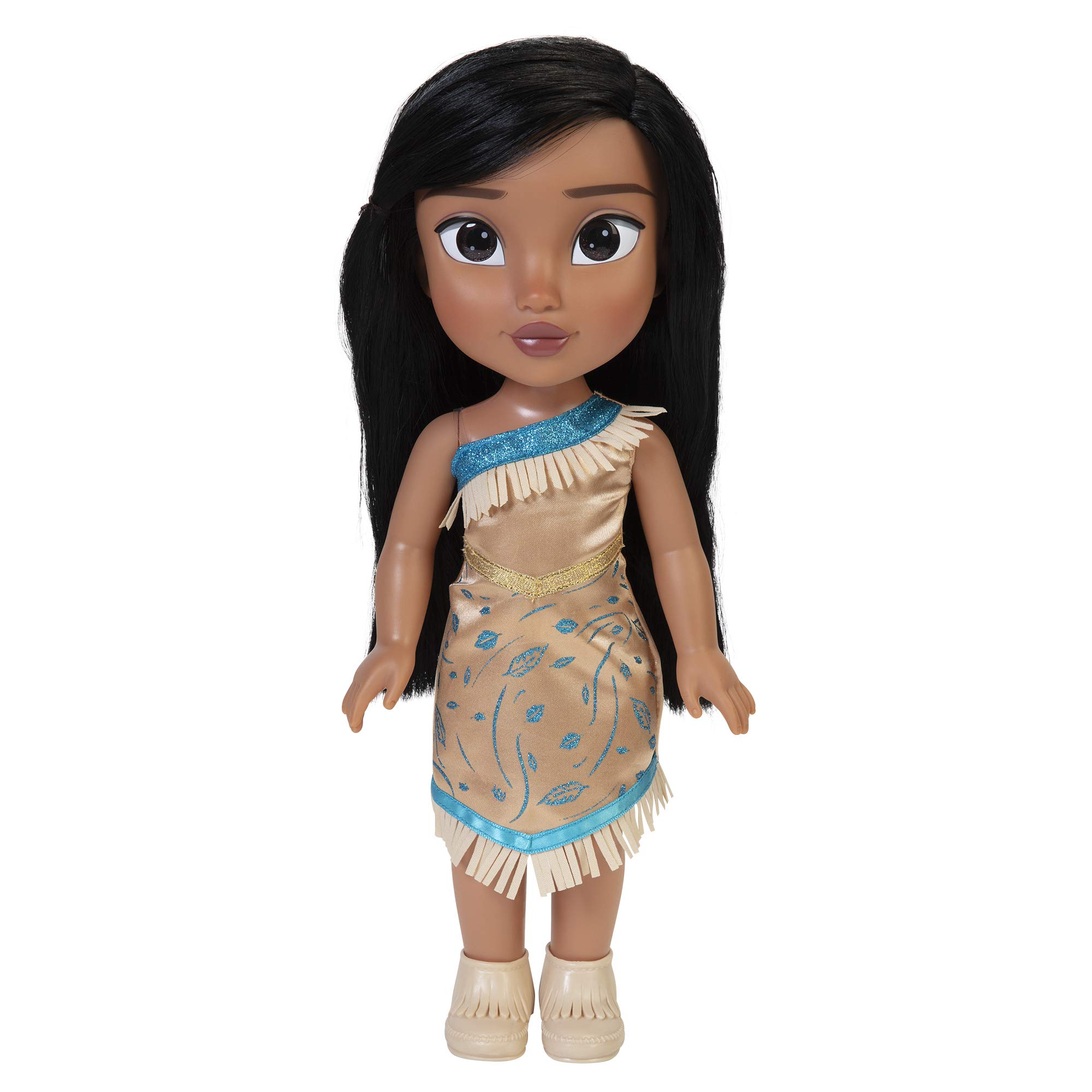 Disney Princess Pocahontas Doll 14”/ 35cm Tall Includes Royal Reflection Glitter Eyes, Removable Dress and Shoes with Long Flowing Hair, Perfect for Girls Aged 3+