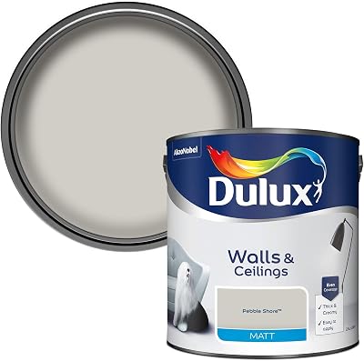 Dulux Matt Emulsion Paint Pebble Shore 2.5L for Walls & Ceilings