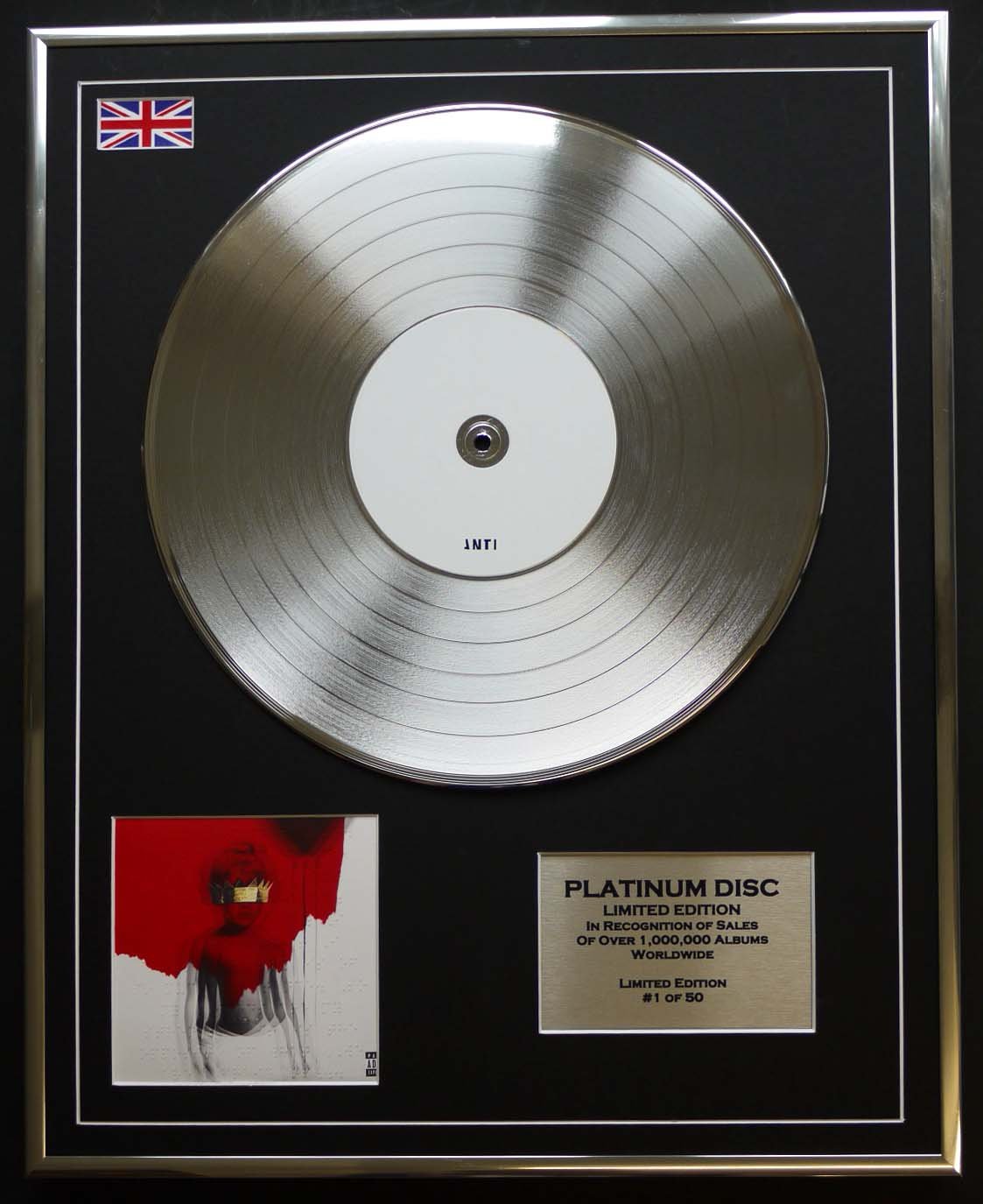 RIHANNA/LTD EDITION CD PLATINUM DISC/ANTI