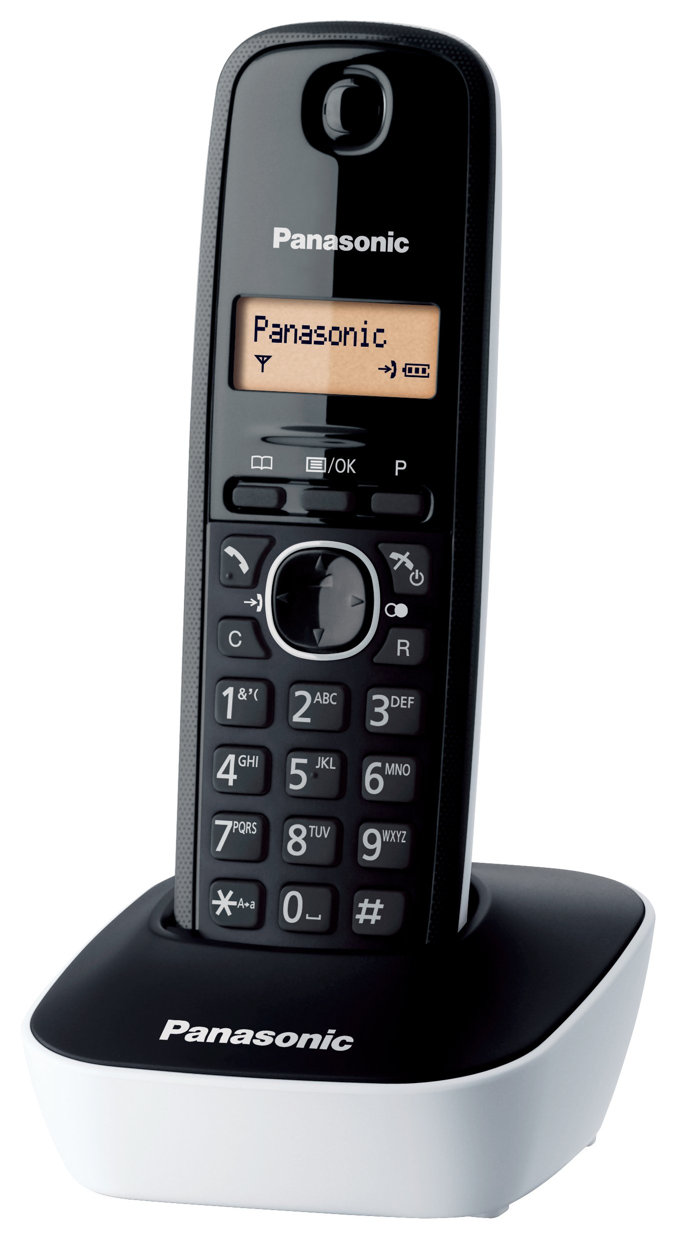 Panasonic KX-TG1611 - telephones (DECT, Desk, Black, White, AAA, Amber, Nickel-Metal Hydride (NiMH))