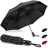 NINEMAX Windproof Travel Folding Umbrella for Men Women, Portable Compact Umbrellas Automatic Open and Close for Rain
