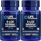 Life Extension 5-LOX Inhibitor with AprèsFlex 100 mg, 60 Vegetarian Capsules (Pack of 2)