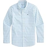 Vineyard Vines Boys Boys Moorings Tattersall Performance Cotton Shirt