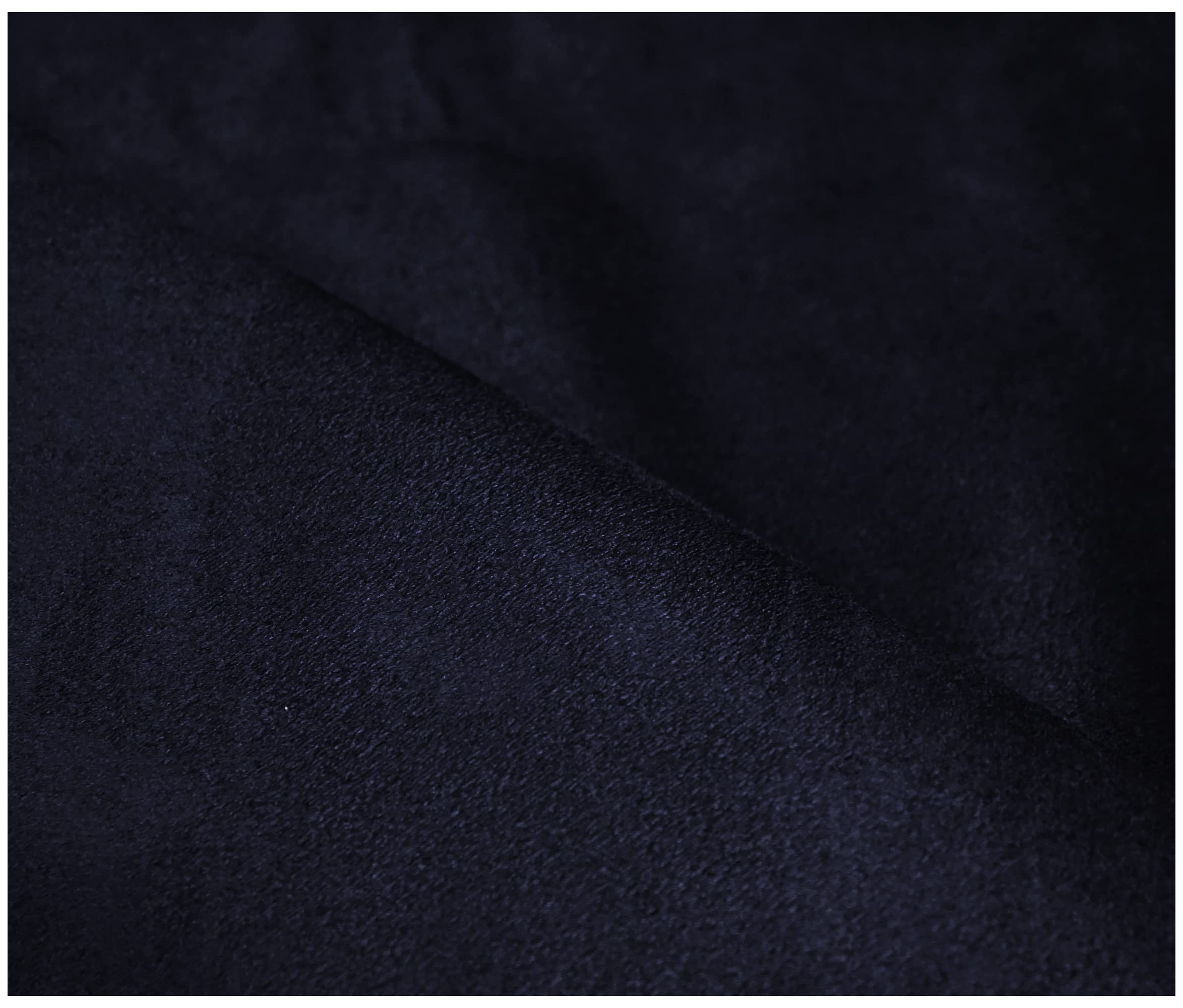 Faux Suede Soft Touch Leatherette Upholstery Fabric for Furnishings Cushions Curtain (200 x 150cm (2 Metre), Navy)