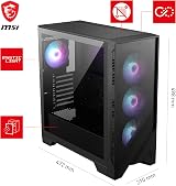 MSI MAG FORGE 321R AIRFLOW Mid-Tower PC Case ATX RTX 40 Ready ARGB Fans view 3