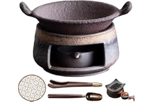 Aromatherapy Burner, Ceramic Aromatherapy Burners with Tealight Holder, Handmade Ceramic Tea Stove Warmer Set for Home Fragra