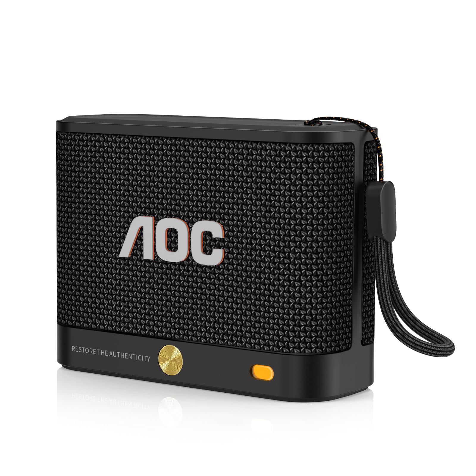 Photo 1 of AOC Portable Bluetooth Speaker, Shower Speaker, BT 5.4 with Wireless Stereo Pairing, BassUp, IP67 Waterproof, Dustproof, 30-Hour Playtime, Compact Small for Home, Outdoors, Travel, Black