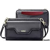 nuoku Passport Holder, RFID Blocking Passport Wallet with Zipper 2 Straps, Travel Document Organizer for Family (Black)