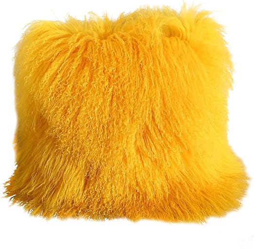 Amazon Com Peigee Genuine Leather 100 Lamb Wool Cushion
