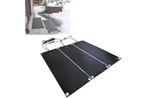 Heated Snow Melting Mats for Entrances,10x15inch Non-Slip Rubber Snow Melt Heated Walkway Mats,Heated Outdoor Mats for Winter