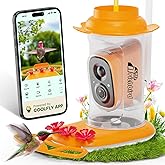 Smart Hummingbird Feeder with Camera Solar Powered, AI Identify, Instant Notification, Leakproof & Ant Moat Bird Feeder with Camera, Hummingbird Feeders for Outdoors, Gift for Bird Lovers (20 oz)