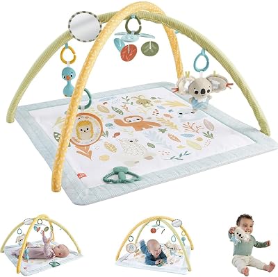 Fisher-Price Simply Senses Newborn Gym Playmat with Mobile Toy Arch