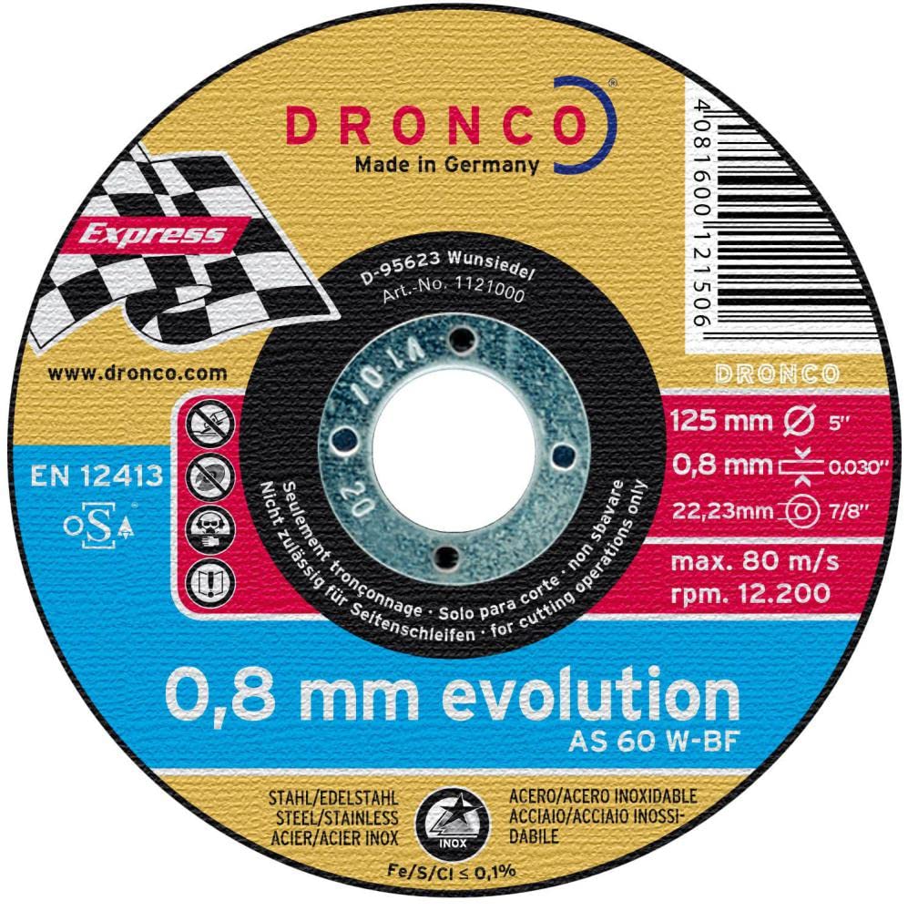 Dronco AS60W-125-125x0 metal disc .8 evolution, 1 piece