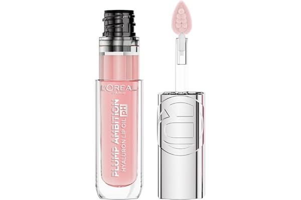 L’Oreal Paris Plump Ambition pH Color Changing Lip Oil, Plumping Lip Gloss, Gentle Tingling, Non Sticky, Hydrating and Moistu