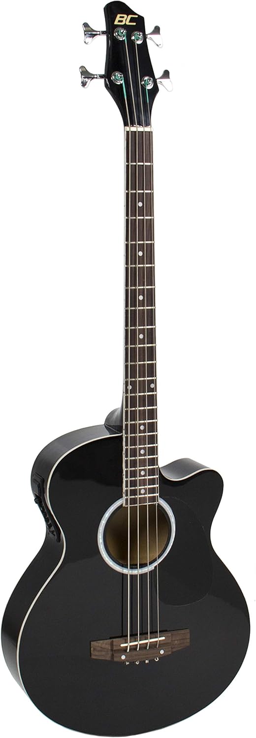 Best Choice Products 22-Fret Full Size Acoustic Electric Bass Guitar w/ 4-Band Equalizer, Adjustable Truss Rod - Black