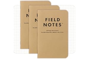 Field Notes: Original Kraft 3-Pack - Graph Paper Memo Books - Grid Paper 48 Page Pocket Notebooks - 3.5" x 5.5"