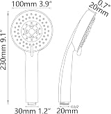 CIENCIA Gold ABS Rainfall Hand Shower Head Universal 1/2" IPS 1.5m Hose BS144F view 5