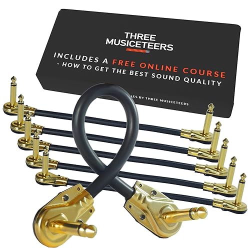 Guitar Patch Cables 6 Inch Pedal Cable Kit 6 Pack Best for