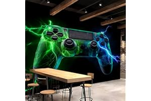 Video Gaming Joystick Wallpaper Gamer Controller Wallpaper Peel and Stick Wall Murals, Removable Self-Adhesive Canvas Mural f