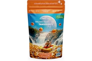 Claros Farm Organic Freeze Dried Tangerines - 0.88 OZ (25g) - Healthy Freeze Dried Food - Gluten Free, Vegan, Crunchy and Nutrient Packed Snack (1 Pack)