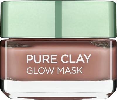L'Oreal Paris Skin Expert Pure Clay Glow Face Mask Red Algae Exfoliating 50ml