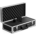 Phenyx Pro Equipment Storage Case, Carrying Case with Customizable Pre-Diced Foam, Aluminum Alloy Frame, Perfect for Wireless Microphone Systems (PCSE-L)