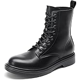 DREAM PAIRS Women Combat Boots Lace-up Low Heel Ankle Booties