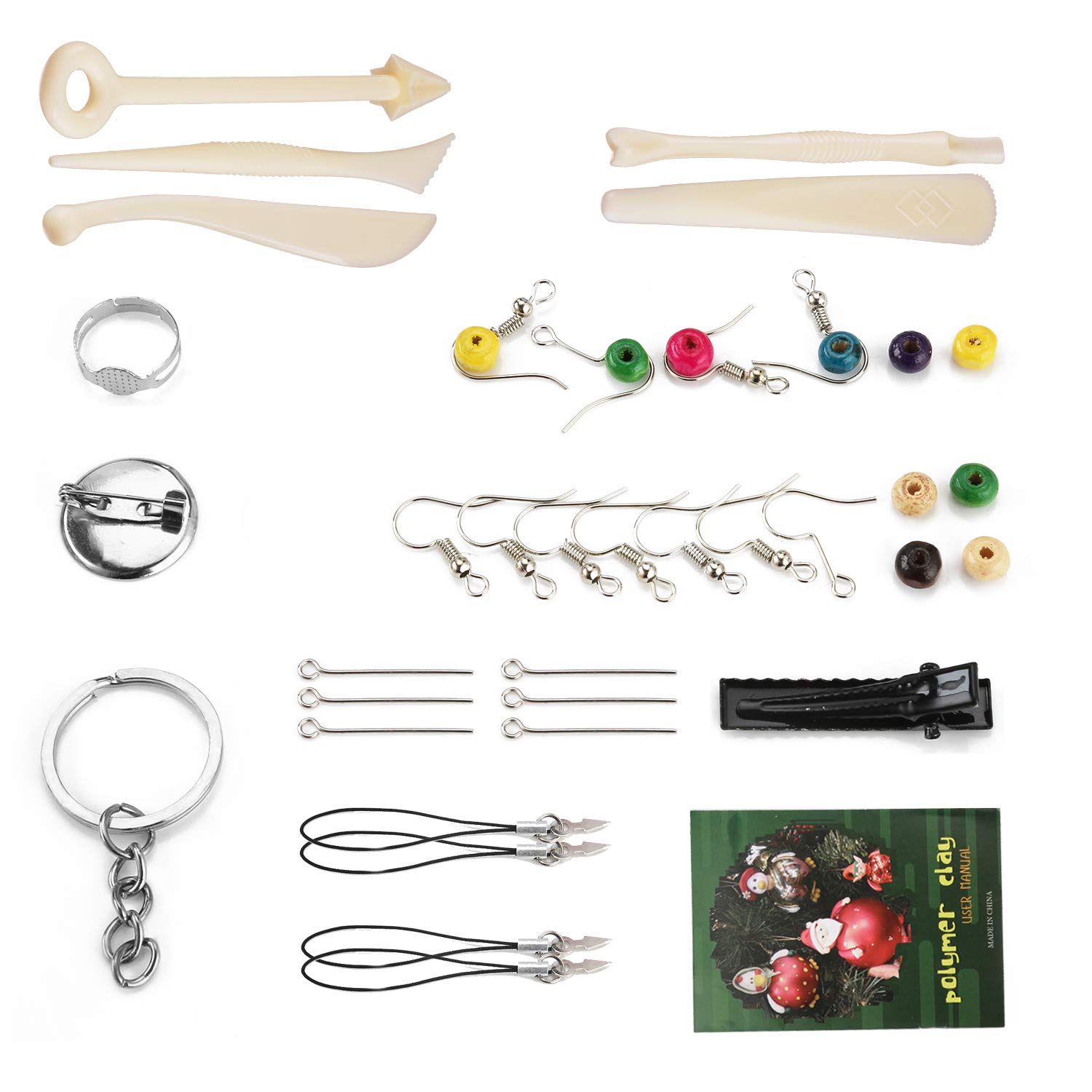 Polymer Clay Set - 42 Colors Modeling Fimo Clay Soft and Nontoxic DIY Oven Bake Clay Kit with Modeling Tools and Storage Box, Birthday for Kids (Multicolor)