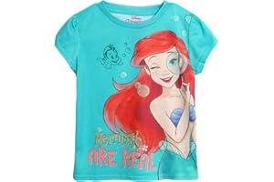 Disney Girls' T-Shirt - Cinderella, Little Mermaid, Rapunzel, Beauty and The Beast - Princess Shirt for Toddlers (2T-6X)