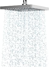 Hibbent 8 Inch Rain Shower Head Stainless Steel Chrome Square Swivel