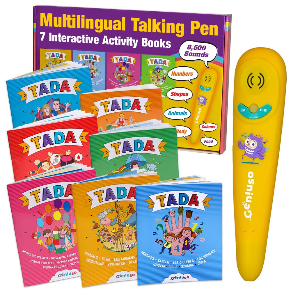 Talking Products, TADA Interactive Multilingual Activity Books with Talking Pen, Home Learning & Classroom Educational EAL Learning Resources, Reading Scanner for Early Years and Primary Schools