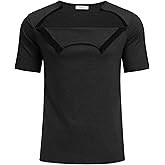 Dyeek Chemo for Shirt Port Access Chemotherapy Must Haves Tear Away Side Snap Short Sleeve Post Shoulder Surgery Shirts