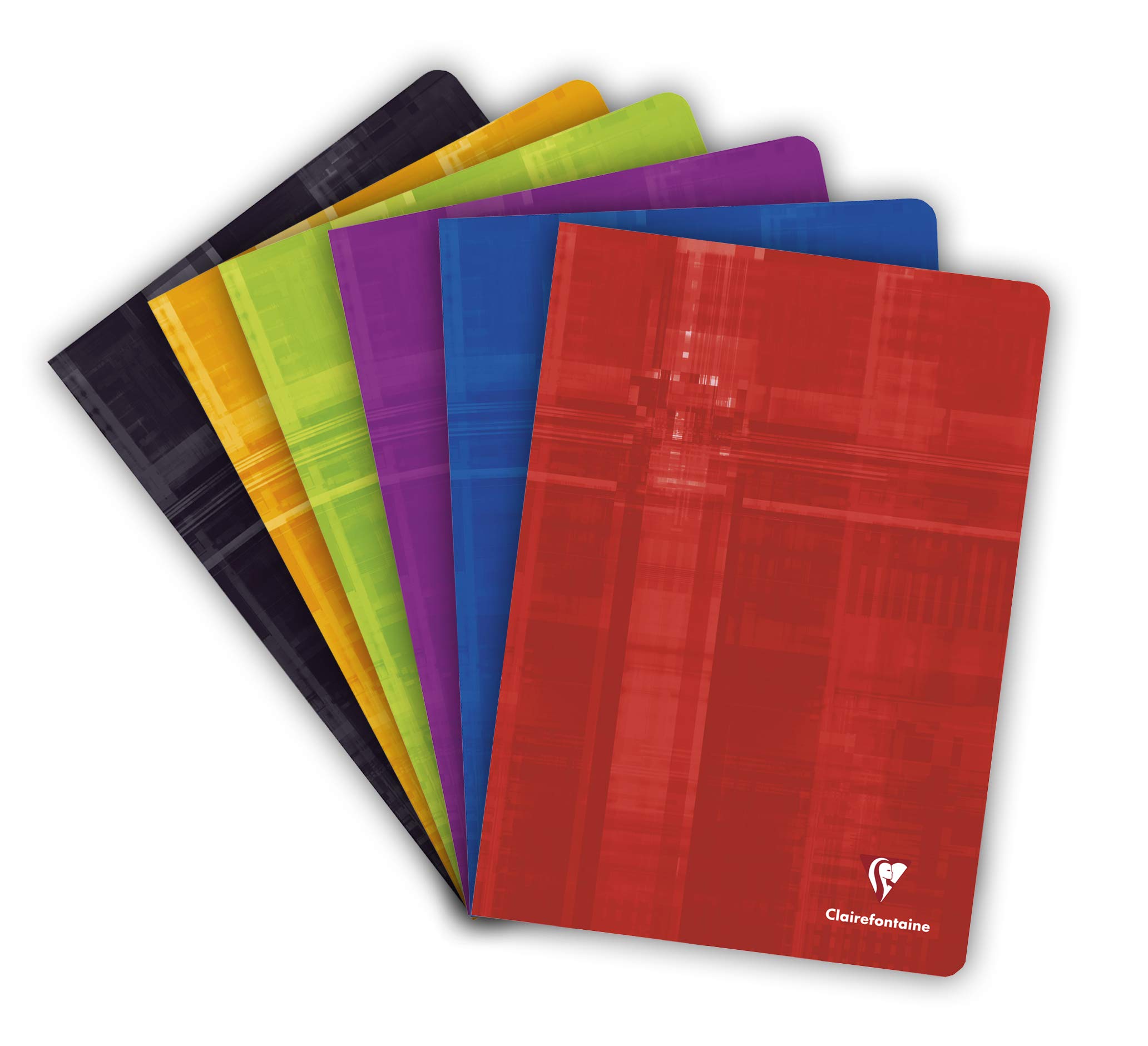 Clairefontaine 63161C - One Stapled Notebook - Dimensions: A4 21x29.7 cm - 96 Seyes Ruled Pages - White Paper 90 g - Laminated Card Cover Random Colour