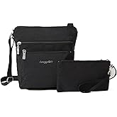 Baggallini Pocket Crossbody Bags for Women 8x8 Small Lightweight Durable Water-resistant Travel Purse W/Rfid