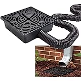 Wholesale Plumbing Supply 12-in. No Dig Low Profile Catch Basin Downspout Extension Kit, Black