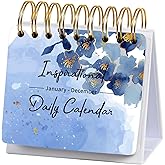 Motivational & Inspirational Daily Calendar - Daily Flip Calendar with Inspirational Quotes, 4.9"x5" Undated Standing Flip for Desk Accessories, Perpetual Calendar, Inspirational Gifts, Positive Daily