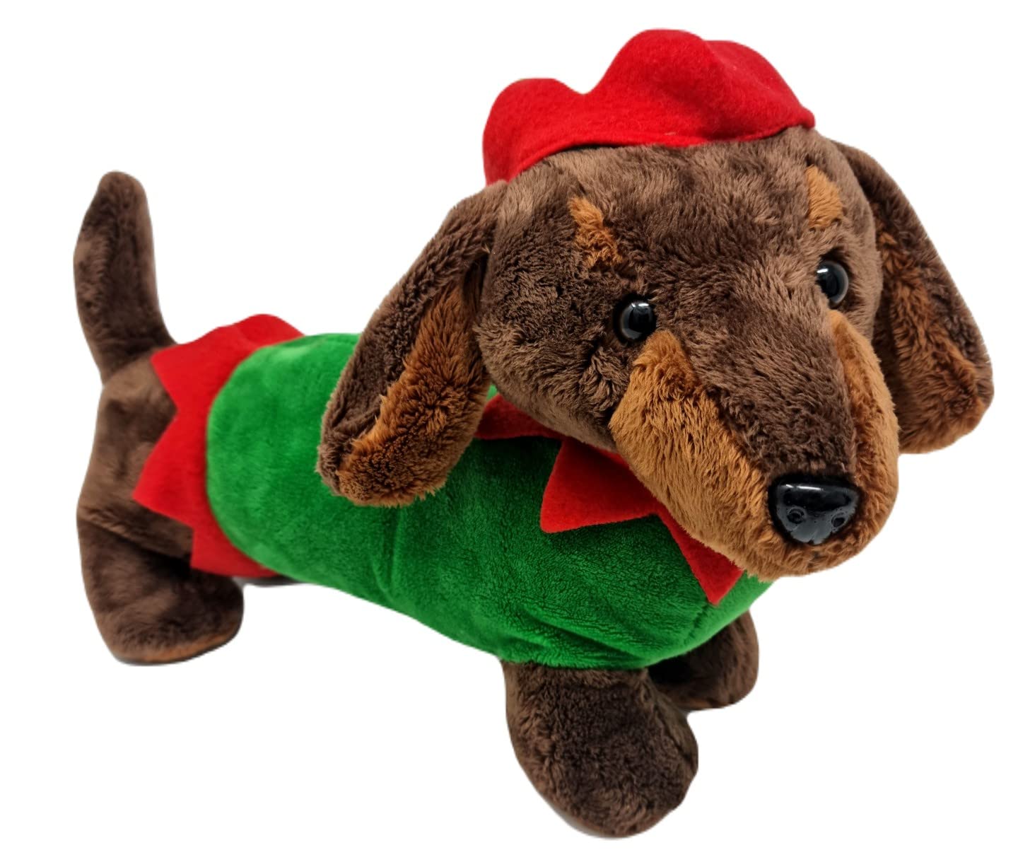PMS Elf Weiner Sausage Dog Festive Plush Soft Toy 12