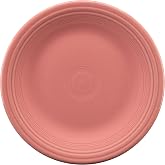 Fiesta&reg; Classic Rim 10.5&rdquo; Dinner Plate &ndash; Durable Ceramic, Lead-Safe, Dishwasher/Microwave/Oven Safe &ndash; Made in USA - Peony