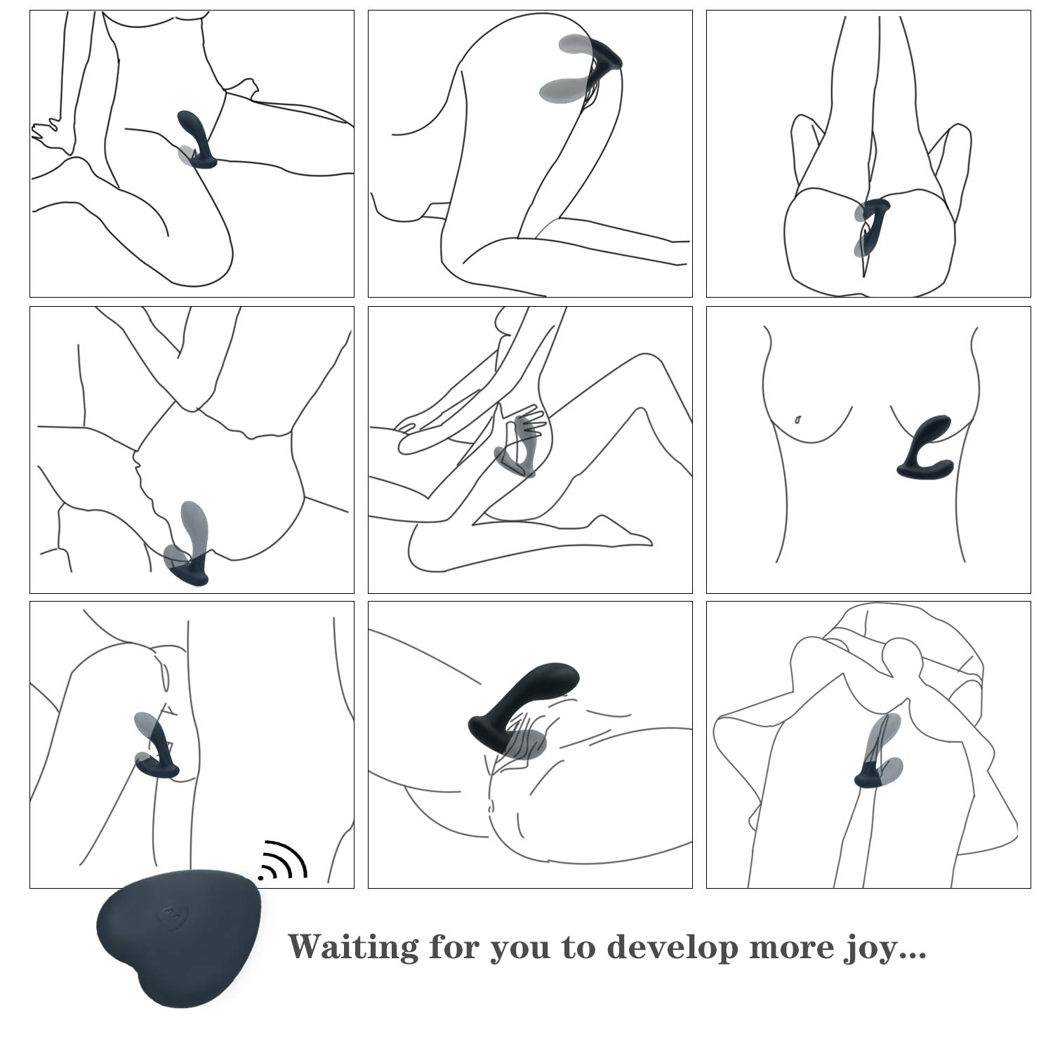 Prostate Massager, Anal Vibrator with Dual Motors/10 Frequency Modes/USB Rechargale/Whisper Quiet/Wireless Remote Control, Waterproof Personal Massager Sex G-Spot Anal Toys for Man Women Adult (Black)