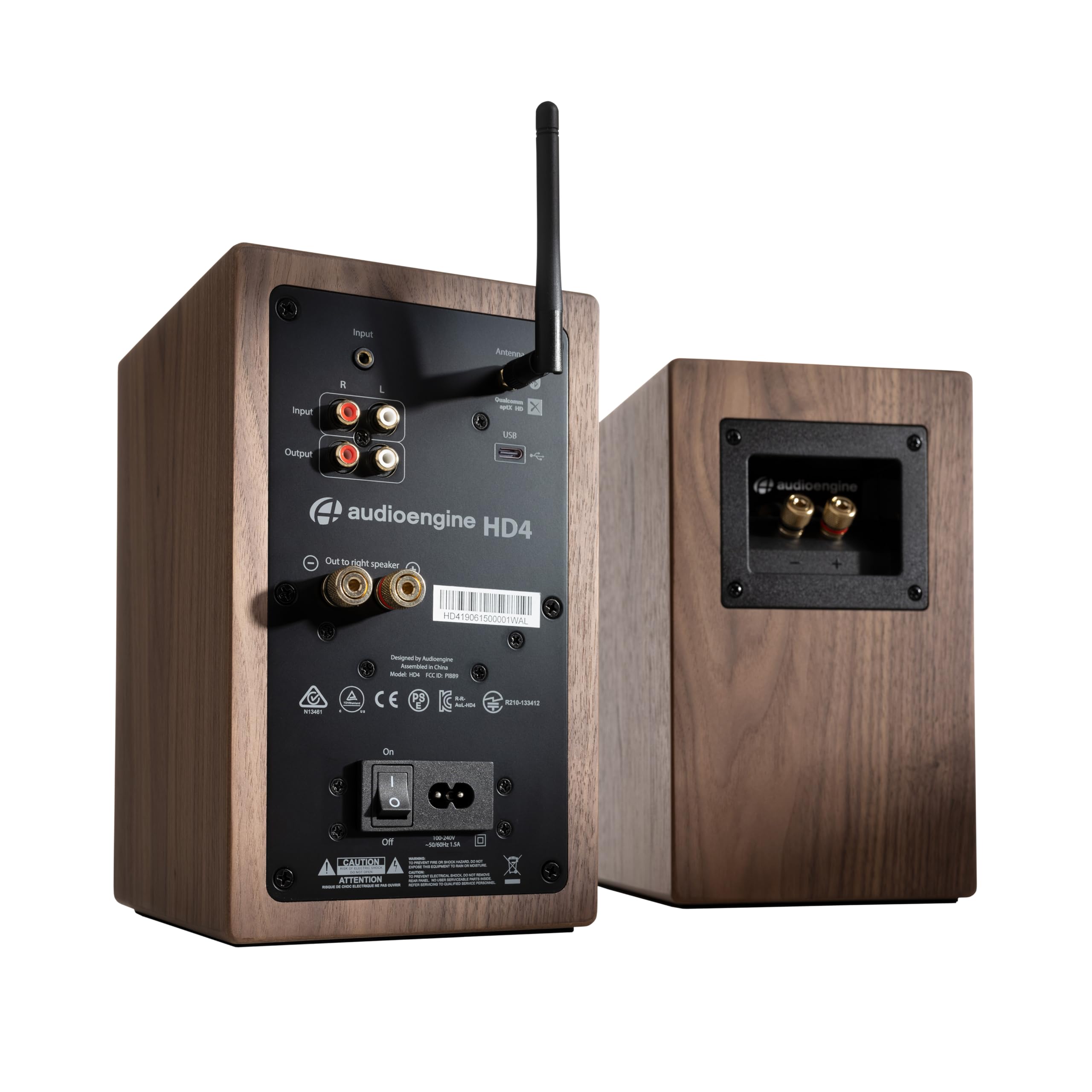 Audioengine HD4 24 Bit Bluetooth Bookshelf Speakers - TVs, Desktops, Stereos, Music, Movies and Gaming - Bluetooth aptX Adaptive 5.3