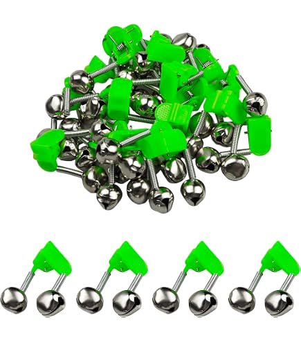 ZYYC 20 Pcs Plastic Fishing Rod Alarm Bell, Fishing Bells, Fishing Rod Bells,Plastic Fishing Bell Clips,Fishing Bells, Bells Fishing, Fishing Bells for Rods Clip, for All Kinds of Sea Rod : Sports