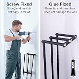 XIAPIA 3 Bars Wall Mounted Towel Rack Steel Bathroom Organizer 75x20x15cm view 6