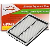 EPAuto GP943 (CA11943) Engine Air Filter Replacement for Kia | Kia Telluride, Sorento, Sedona; Hyundai Palisade, Santa Fe - Fits Select Models 2015-2025 - Rigid Panel Filter for Engine
