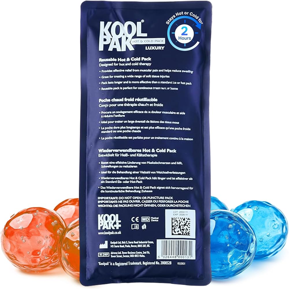 Koolpak Reusable Hot Cold Gel Pack 12x29cm with Nylon Cover