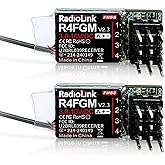 Radiolink 2.4Ghz R4FGM 2pcs RC Car/Boat Receivers 4 Channels Integrated Gyro Function Mini Size Receiver for 1:28 Scale Car R