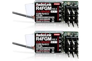 Radiolink 2.4Ghz R4FGM 2pcs RC Car/Boat Receivers 4 Channels Integrated Gyro Function Mini Size Receiver for 1:28 Scale Car R