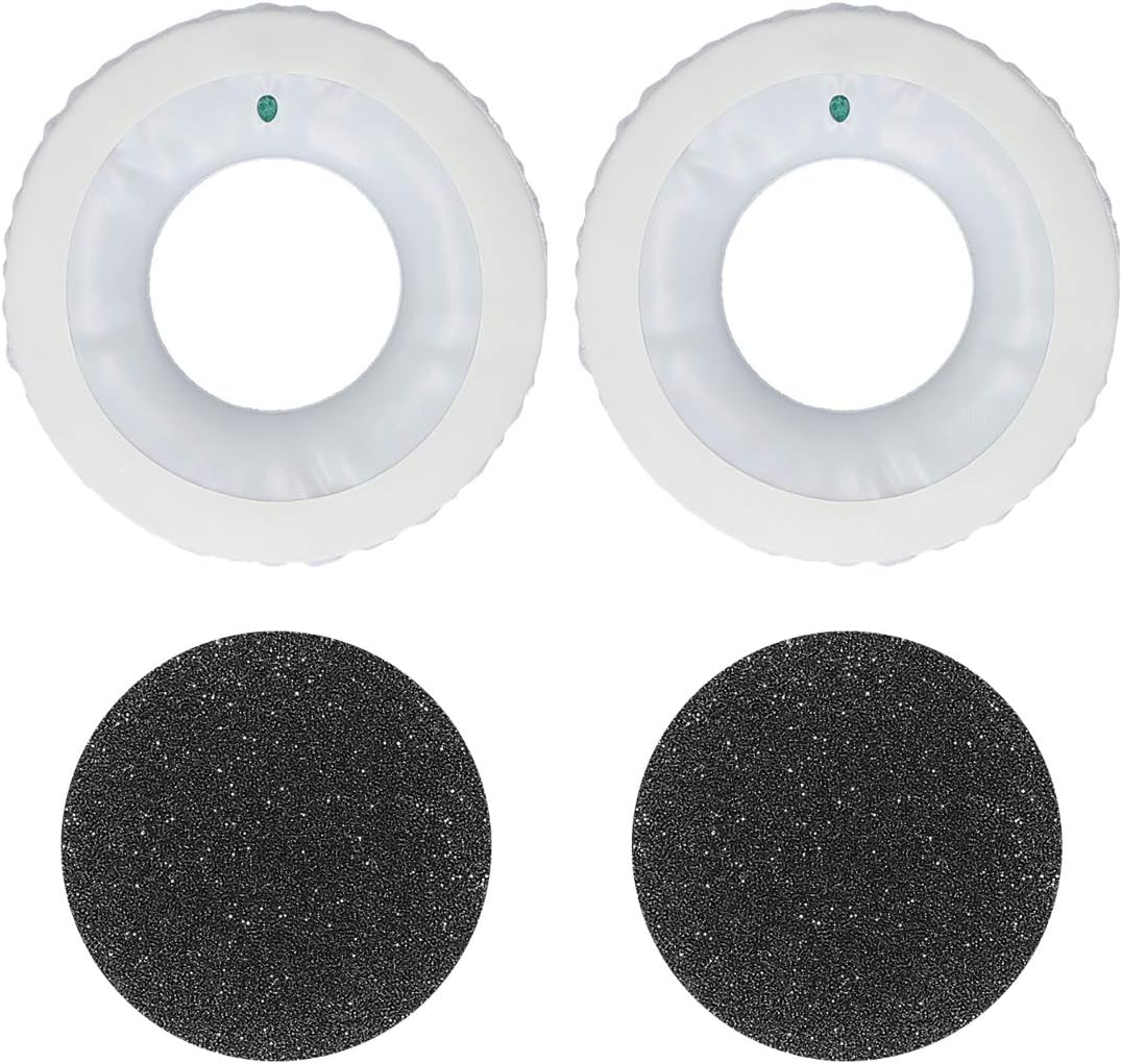 kwmobile 2x Headphone EarpPads for Sennheiser HD25 / HD25-1 II / HD250BT Replacement Ear Pads - Headphone Ear Covers - White - Image 4