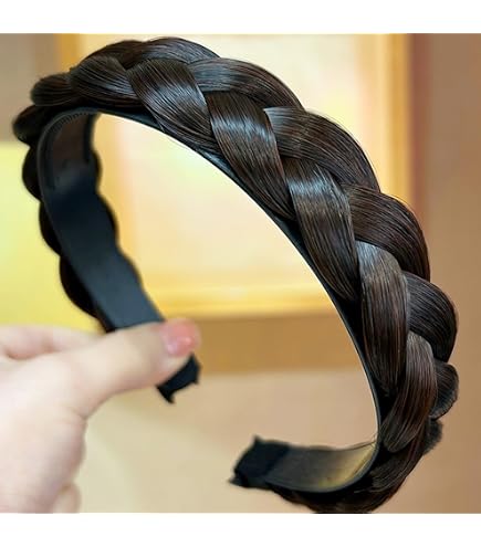 Hair Accessory Synthetic Braided Headband Crystal Deco Wide Fishtail Amazon.com : STHEJFB Wide Fishtail Braid Braided Headband  main image 4