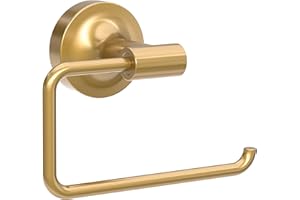 Franklin Brass Voisin (1-Pack) Toilet Paper Holder, Euro Single Post Tissue Roll Wall Mount TP Storage, Satin Gold Bathroom Decor, Accessories VOI50-BB